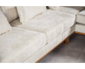 Hoekbank Avelon Rechts By-Olaf – Stof Loris Champagne – Houten Poten – 3-zits met hoek links – 292 x 202 cm