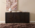 Dressoir Zana 160x40x80 cm - Japandi stijl - Mangohout - Bruin