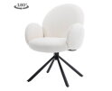 Imola Armstoel - fabric Ascot 1 White (draaibaar)