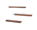 Wandplank Carve 60 set/3 - Massief acacia bruin