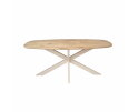 Eiken eettafel Ferris | Deens Ovaal 180 cm | Naturel | Poot Sand