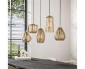Hanglamp 5L Stripe Glass Horizontal - Smoke Brown