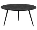 Leo Bijzettafel Rond Recycled Teak Zwart Ø74cm - WOOOD