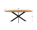Eettafel Kopenhagen 180 cm Deens ovaal acacia - naturel