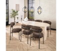 Eetkamerstoel Aiko Japandi - Tissee Cargo bruin - 52x57x81 cm