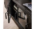 TV-meubel 180cm Rift metal - Gun metal