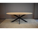 EIken eettafel organisch met spinpoot 180x100 cm