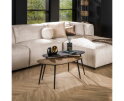 Salontafel Oregon set van 2 niervormig metallic - Brass/Grijs