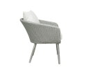 Bistroset Elise Grijs 3-delig PE wicker en grijze kussens - tuinset