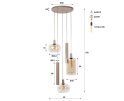 Hanglamp Serene getrapt 5L - Beige