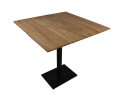 Vierkante Eettafel Zurich - 75x75x74 - Naturel/zwart - Acacia/metaal