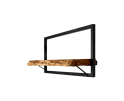 Wandplank Levels Live Edge - 56x32 cm - acacia/ijzer