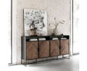 Dresser Criss Cross No.2, 4 doors, open rack,100x200x40 cm, mixed wood