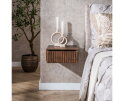 Nachtkastje 1L set/2 hangend Carve - Massief acacia drift brown