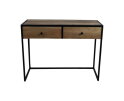 Console tafel Dublin - 100x45x75 - Mangohout/ijzer - Naturel/zwart