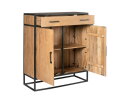 Kabinet kast Denver | Mangohout en staal | 100 cm