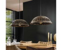 Hanglamp 2x dome waterhyacint - Zwart nikkel