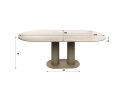 Eettafel Selvo 215 - 3D travertin zand