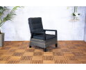 Luxury lounge stoel Princess  verstelbaar Wicker - Grijs