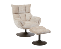 Force coffeechair 360&deg; + footstool - Cremona 14 beige