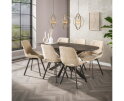 Eettafel 180 Bronvik deens ovaal - Bronze liquid metal