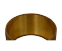 Ronde lampenkap - ø32x20 - Beige/goud - Velours