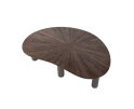 Salontafel 110cm niervormig Maya teak - Teak rust brown