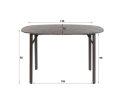 Bartafel Marquina deens ovaal 140x75 cm - marmerlook