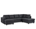 Hoekbank Malmo 3-zits hoek rechts - Antraciet - 280x198 cm