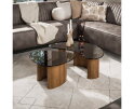 Salontafel Tinto organisch glas set van 2 - Brons glas