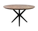 Ronde tafel Zurich - ø100x76 - Naturel/zwart - Acacia/metaal