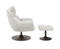 Force Fauteuil met voetenbank - Cremona 02 sand (draaibaar)