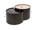 Salontafel Metal half moon set/2 - 3D keramiek travertin