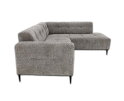 Hoekbank Viano rechts stof Bella 15 Donkergrijs gem&ecirc;leerd - 255x200x84 cm - modern