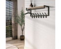 Kapstok Terra roede-hoedenplank - Melamine travertine