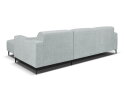 Hoekbank Nolan met Chaise Longue Rechts &ndash; Cremona Stof - Lichtgrijs - 275x150x84 cm