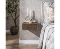 Nachtkastje 1L set/2 hangend Carve - Massief acacia drift brown