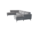 Leeds Chaise R - 2 5 - Ottoman L - Touch 27 Light grey