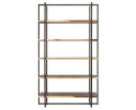 Bookrack Flare High, 5 open racks (Knock Down),220x130x40 cm, suar wood