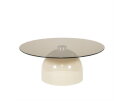 BY-BOO Irona Salontafel set van 2 - 80x80x33 & 50x50x40 cm- beige