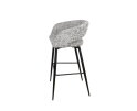 Barstoel Tokyo draaibaar Jupiter zwart - Be Fine lichtgrijs 120 - 65 cm