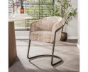 Eetkamerstoel Sway Alura - buisframe bruin - zand