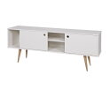 Retro Tv Meubel Grenen Wit - Eiken Poten [fsc] - WOOOD