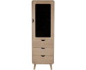 Vitrinekast 170 met 1 deur en 3 lades - Glostrup Furniture Collection