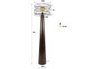 Vloerlamp Curl 1L - Urban bruin
