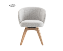 Tower Living Brescia Armstoel - fabric Puente 09 light grey (draaibaar)