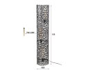 Vloerlamp  &Oslash;25 weaver cylinder XL - Zwart nikkel