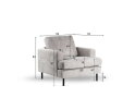 1 zits fauteuil, stof Haga 30, E720 champagne