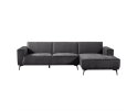 Leeds 2 5-AL + Chaise R - City 464 Black Blue