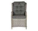 DARWIN ADJUSTABLE DINING CHAIR - RATTAN MIXED BROWN  -  ROYAL DARK GREY